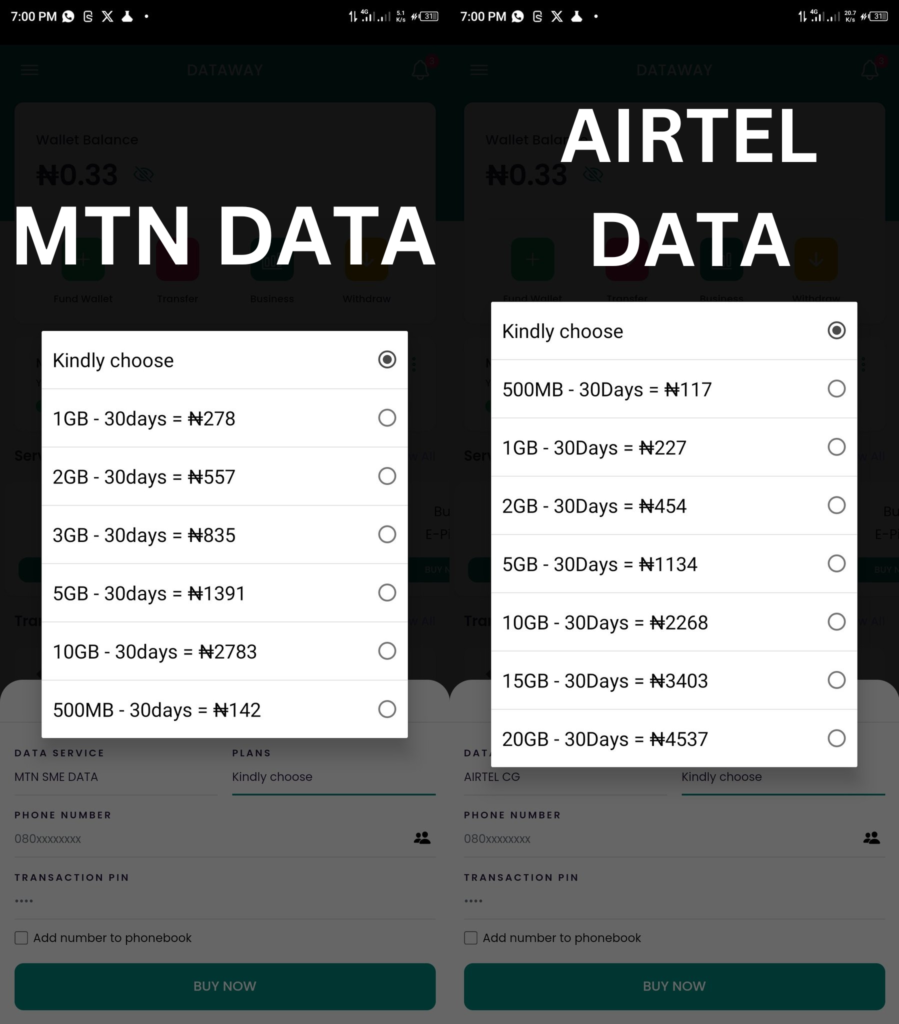 MTN AIRTEL SME DATA BUNDLE