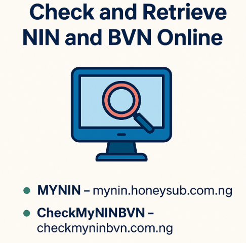 check and retrieve NIN and BVn online